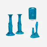 Marblehead Pottery, Collection of four Egyptian Revival works