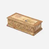 Max Kuehne, Covered box with peacock and floral motifs