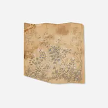 Max Kuehne, Study for a Screen (Flowers), 1938, graphite and gesso on paper mounted to cardboard