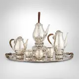 Codan S.A., Danish style tea and coffee service with grapevine motif