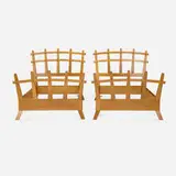 Peter Murkett, Twin-size bed frames, pair, c. 2000, oak
