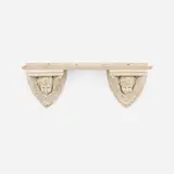 Neoclassical Style, Overmantel with cherubs, carved and painted wood, particle board
