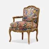 Louis XV Style, Fauteuil from the Hôtel Ritz Paris, painted and parcel-gilt wood, upholstery