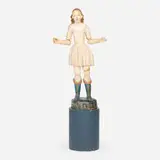 South American, Spanish Colonial Santos figure, painted plaster and wood