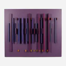 David Barr, Structurist Relief No. 64, 1970, acrylic on Masonite