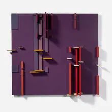 David Barr, Structurist Relief No. 106, 1974, acrylic on Masonite