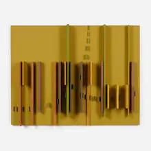 David Barr, Structurist Relief No. 78, 1971, acrylic on Masonite