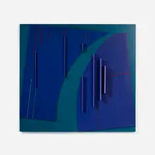 David Barr, Structurist Relief No. 313, 1992, acrylic on Masonite