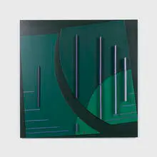 David Barr, Structurist Relief No. 333, 1994, acrylic on Masonite