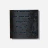 David Barr, Gossamer (Poetry Fragment), 2004, etched and acid-stained steel, acrylic