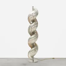 Henri Mathieu, floor lamp, c. 1970, aluminum