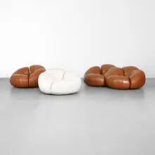 salon suite by Christian Adam, c. 1970, vinyl over foam, sold Feb 2016