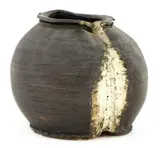 Dan Kelly, Dan Kelly (b.1953), a stoneware vase with a black glaze