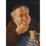 Otto Eichinger, Portrait of Monk, oil on panel, (approximate dimensions -
