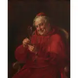 Ernst Nowak, Cardinal with Champagne Flute, oil on canvas, (approximate dimensions -