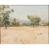 Grace Hudson, Landscape, Ukiah and Fort Bragg, oil on panel, (approximate dimensions -