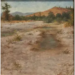 Grace Hudson, "Looking South, Sunhouse Ukiah," California, USA, Oct., 1926, oil on panel, (approximate dimensions -