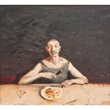 Jonathan Barbieri, "The Eater," 1993-, 1994, oil on canvas, (approximate dimensions - canvas: