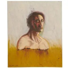 "Self Portrait - Thinking," by Jonathon Barbieri, 1993, oil on canvas, (approximate dimensions - canvas: 35-3/4 x 29-1/4 inches), offered May 2025
