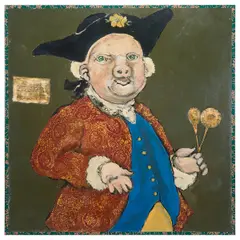 Portrait of Pig George Washington by Ira Yeager, oil on canvas, (approximate dimensions - canvas:, offered May 2025