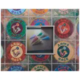 David Izu, "Arms Race-Six Planes,", oil on canvas in painted wood