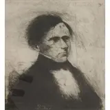 Christopher Brown, "Franklin Pierce,", 1984, etching, (approximate dimensions -