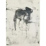 Nathan Oliveira, "Lisa," (The artist's daughter), 1957, lithograph, (approximate dimensions -