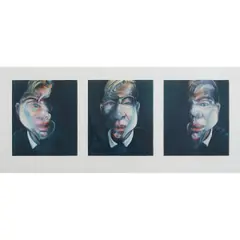 Self Portrait, triptych by Francis Bacon, lithograph, (approximate dimensions -, offered May 2025