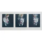 Francis Bacon, Self Portrait, triptych, lithograph, (approximate dimensions -