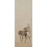 : 'Deer' by Mori Sosen, Ink on paper, offered May 2025