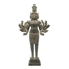 Cambodian, Untitled, bronze four-headed standing buddha