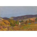 William Franklin Jackson, Landscape, pastel on paper, (approximate dimensions -