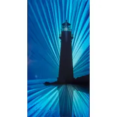 Lighthouse by Chris DeRubeis, mixed media on metal, (approximate dimensions -, offered May 2025