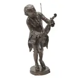 Mozart by Louis-Ernest Barrias, 1883, bronze, (approximate dimensions - overall: 19 H x 6 W x 8-1/2 D inches), offered May 2025