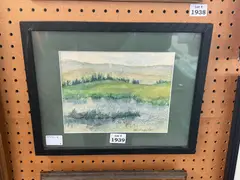 Landscape by William W. Waggoner, watercolor, offered May 2025