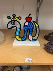"Tiny Temptation," by Romero Britto, mixed media sculpture, (approximate dimensions - overall: 9-1/4 H x 10-1/4 W x 4 D inches), offered May 2025