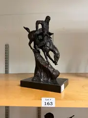 Untitled by Frederic Remington, bronze, mountain man., offered May 2025