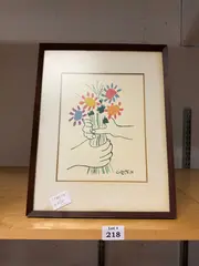 Untitled by Pablo Picaso Bouquet of Flowers, lithograph, offered May 2025