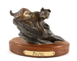 Untitled by Bobcat Repose, bronze statue by paul e. halfpop, offered Jul 2019