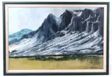 Untitled by Scenic Montana Mountainside, oil painting 1967, offered Jun 2019