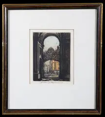 Untitled by Arched Gateway, etching by robert kasimir, offered Apr 2019