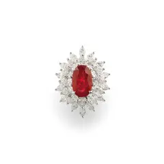 Senza titolo by Ruby And Diamond Ring A Platinum, offered Jan 2024
