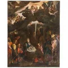 Bartholomäus Spranger, Adorazione dei magi, oil on canvas
