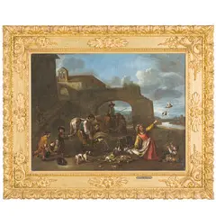 Scena di genere by Michelangelo Cerquozzi, oil on canvas, offered Feb 2024