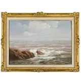Luigi Bracchi, Tirano, 1892 ; Milano, 1978 / Marina / Firmato Bracchi in basso a sinistra, oil on compensato