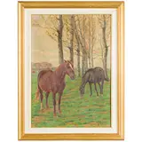 Firenze, 1862 ; Parigi, 1923 / Cavalli al pascolo in Maremma / Firmato R Panerai in basso a sinistra by Ruggero Panerai, oil on canvas, offered Feb 2024