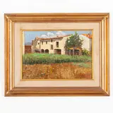 Gino Tommasi, Livorno, 1880 ; 1942 / Casolare nella campagna toscana / Firmato Gino Tommasi in basso a sinistra