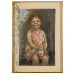 Natale Morzenti, Silvano d'Orba 1855 ; Martinengo 1947 / Ritratto della figlia / Firmato Morzenti in basso a sinistra, oil on canvas