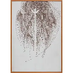 Antonio Sanfilippo, Partanna (Tp) 1923 - 1980 / Marrone punti, 1969, tempera on canvas