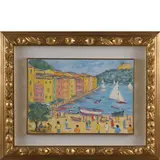 Michele Cascella, Ortona 1892 - Milano 1989 / Portofino, oil on canvas